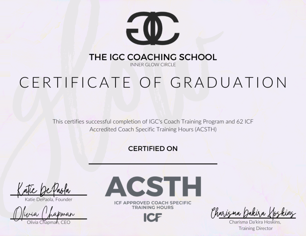 IGC Coaching School Olivia Chapman Women Helping Women Business